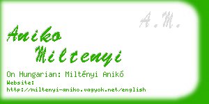 aniko miltenyi business card